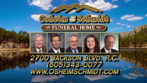 A wake will be held at Osheim & Schmidt from 400 to 600 p. . Osheim schmidt funeral home